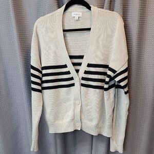 Evereve Kiki Striped Cardigan Size XL
